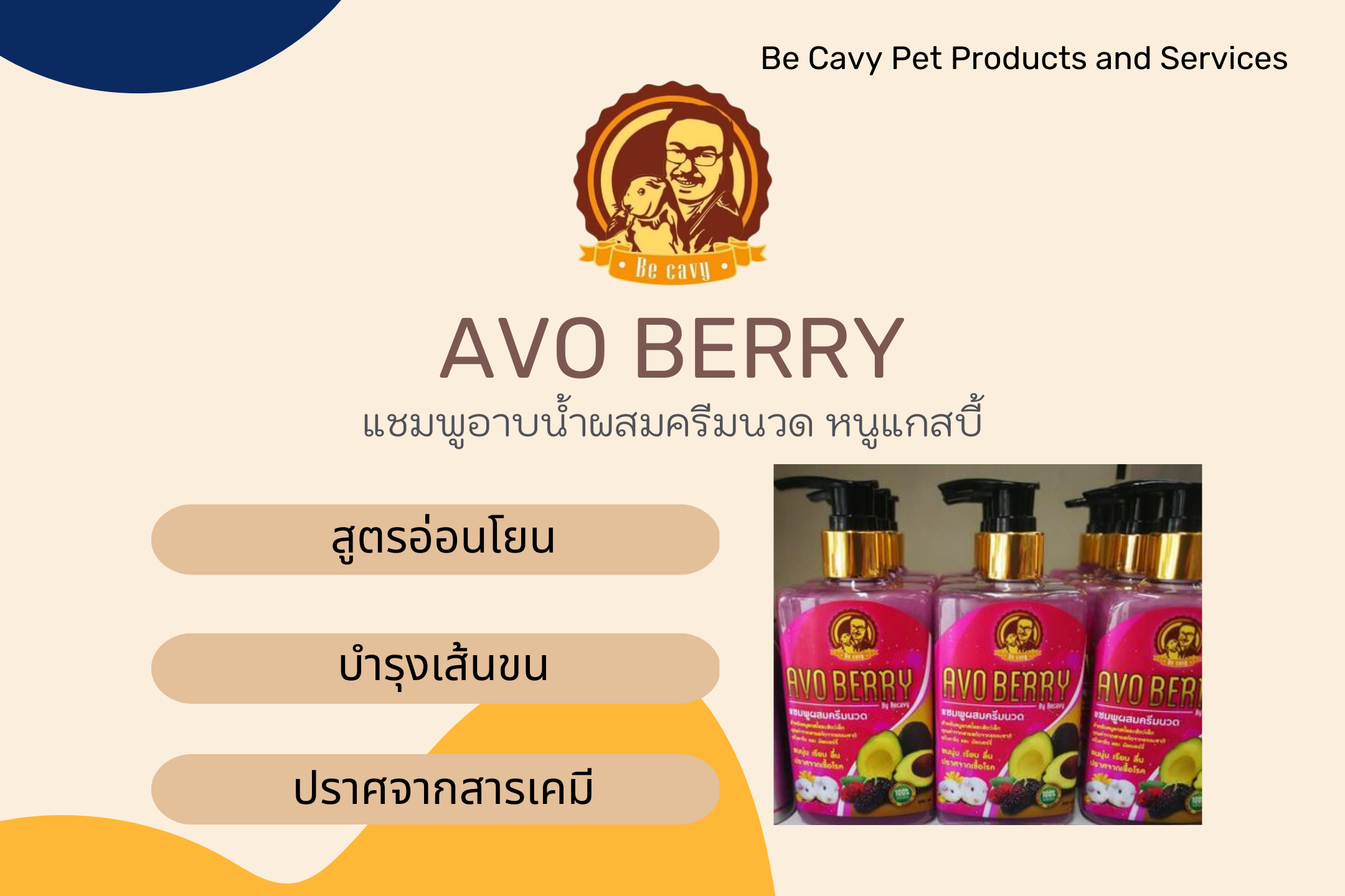 Read more about the article แชมพูอาบน้ำผสมครีมนวด หนูแกสบี้ AVO BERRY