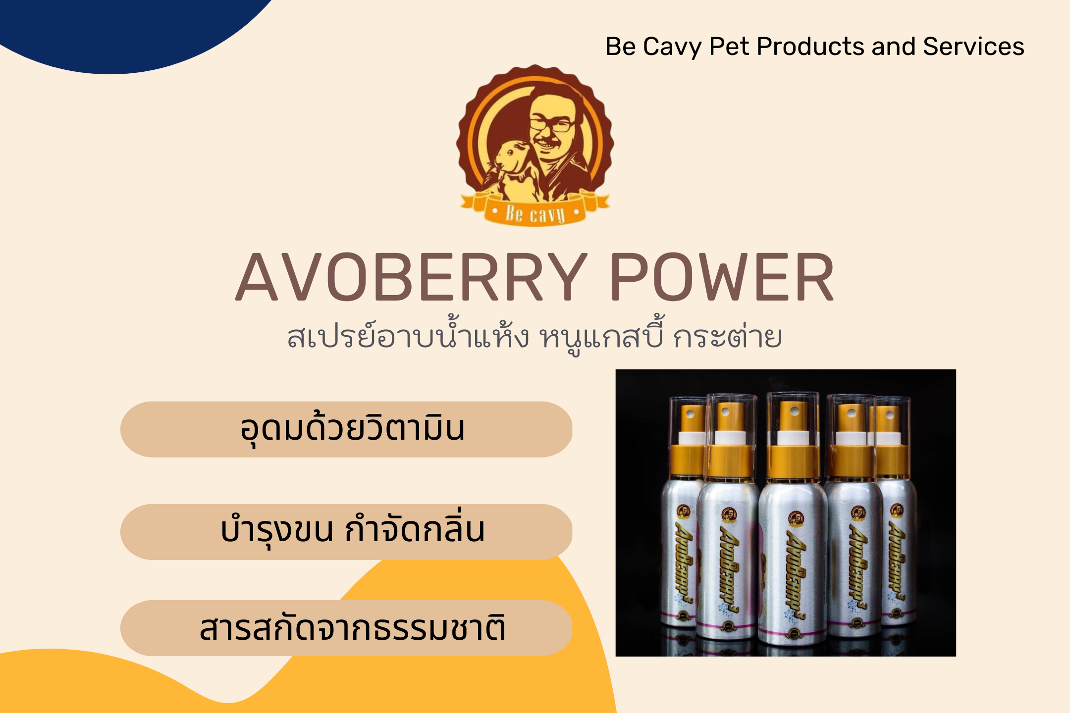 Read more about the article สเปรย์อาบน้ำแห้ง หนูแกสบี้ AVOBERRY POWER